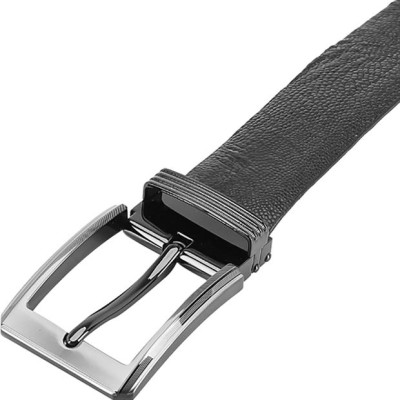 Thắt Lưng Nam Da Đà Điểu Bản Lớn Đầu Kim Huy Hoàng HT4421 - Đen