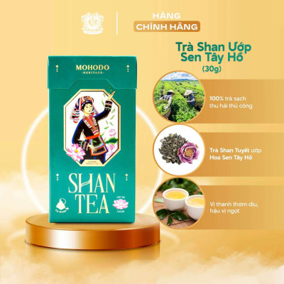 Trà Túi Lọc Mohodo Shan Tea Ướp Sen Tây Hồ Thơm Ngon Hương Vị Thuần Khiết - Hộp 30g