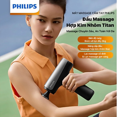 Máy Massage Cầm Tay PHILIPS 7325 đầu massage hợp kim nhôm titan 6 đầu massage chuyên sâu - Hàng chính hãng