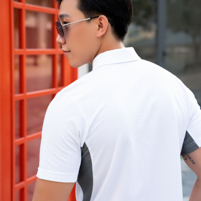 Áo Polo Nam Cổ Bẻ, Phối Nách, Xẻ Tà ALLPUR Công Nghệ Coolmax Siêu Mát - Chống Nhăn - Ngăn Mùi - Màu Xanh