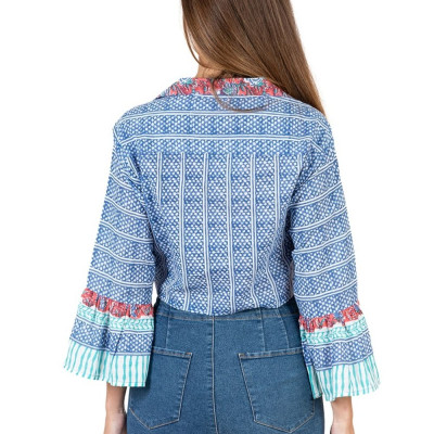 Áo Boho Hoa Nổi Cotton Isla Bonita