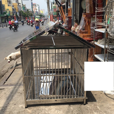 Chuồng chó Inox Juno Sofa KT (70 x 1,2m x 80cm) có mái che 