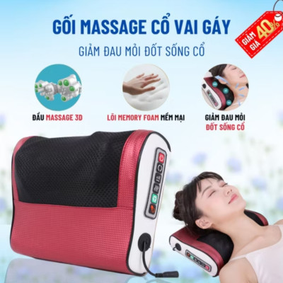 GỐI MASSAGE CỔ VAY GÁY 20 BI CAO CẤP CHO MỌI GIA ĐÌNH MẪU MỚI CHẤT LƯỢNG 