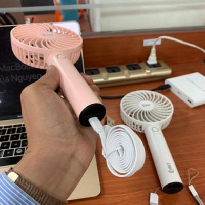 Hàng chính hãng - Quạt Sạc Cầm Tay Cao Cấp Comet CRF1004 4W có đế rời, 6 cánh quạt