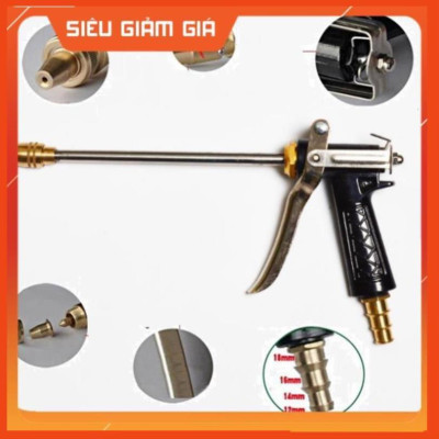 Bộ dây vòi xịt nước rửa xe,tưới cây .tăng áp 3 lần,loại 3m, 5m 206318H đầu đồng, đai+ tặng túi đựng bút
