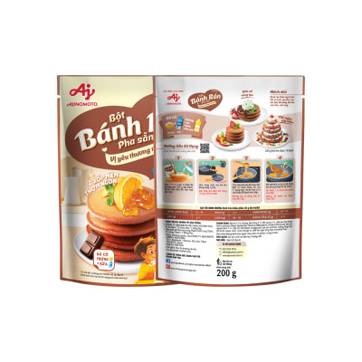 Combo 4 Gói Bột Bánh Rán Pha Sẵn Vị Sô-cô-la Ajinomoto 200g/Gói