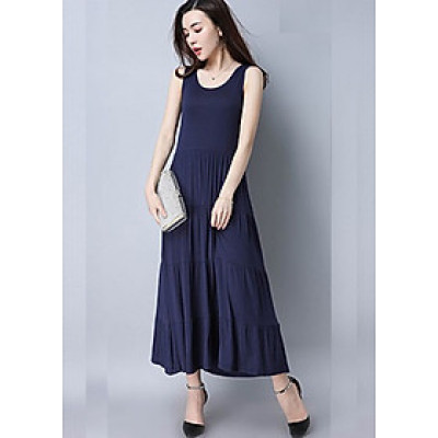 Đầm suông nữ dáng dài freesize db16