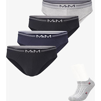 Combo 4 Quần Sịp Nam Quần Lót Nam Sợi Cotton Cao Cấp MRM FASHION Mix 3 Màu TẶNG Đôi Tất Nam Cao Cấp