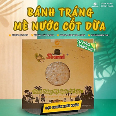 [Đặc sản Bình Định] Bánh tráng nước dừa hình tròn 500g /gói (Bánh tráng nướng mè nước cốt dừa Shammi siêu ngon)