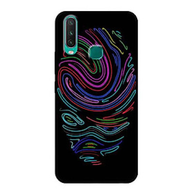 Ốp Lưng in cho Vivo Y17 Mẫu Vân Tay Neon - Hàng Chính Hãng