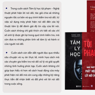 Sách - Tâm Lý Học Tội Phạm - Nghệ Thuật Phát Hiện Lời Nói Dối - MCBooks