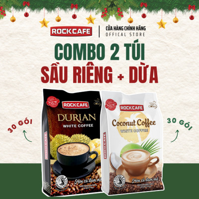 [CB] 2 túi: Cà phê Dừa + Cà phê Sầu Riêng (Túi 30 gói x 20 gr)
