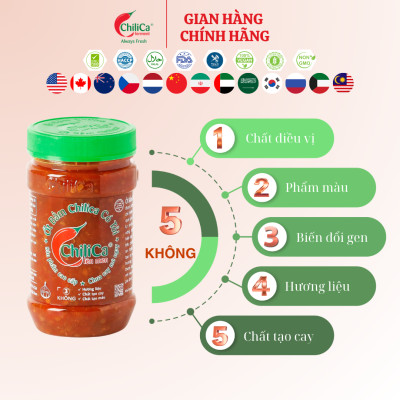 Ớt Bằm Chilica Có Tỏi 212g