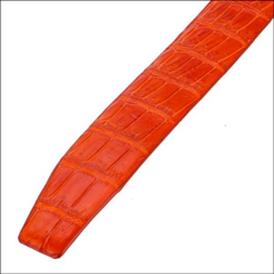 HC4832 - Dây nịt nam da cá sấu Huy Hoàng gai bụng 4P đầu kim màu vàng bò