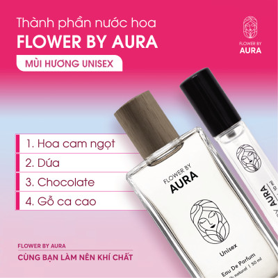 [MUA 1 TẶNG 2] Nước hoa thiên nhiên Flower By Aura/ Unisex hương thơm tinh tế, quyến rũ cho nam và nữ 50ml
