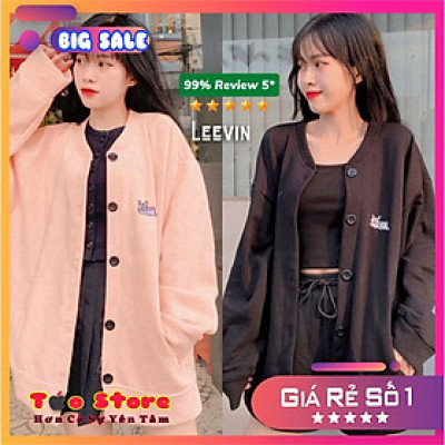 Áo khoác nỉ bông Cardigan KN11 Lazy Puppy hình cún con dễ thương, siêu xinh, chất liệu cao cấp, co giãn thoải