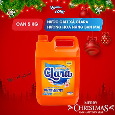 Nước giặt xả Clara hương hoa nắng ban mai can 5Kg