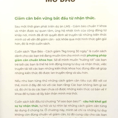 Sách Bye Béo - Cách Giảm 7Kg Trong 30 Ngày (Tái Bản 2023)
