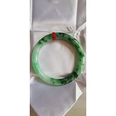 Vòng tay Nam Nữ đá Cẩm Thạch tự nhiên mới đẹp Lý ST Cồ A Sịn 65mm Vòng size to 65mm x cọng dầy 10mm Màu Xanh lý tươi bóng sơn thủy vân bông xanh tươi bóng đẹp Nam Nữ to con đeo 75kg - 85kg đeo đẹp sang tay ạ