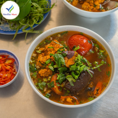 2 gói gia vị cô đặc nấu bún riêu cua cực ngon (1gói/4 viên)