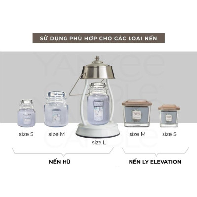 Đèn treo đốt nến Yankee Candle màu đen