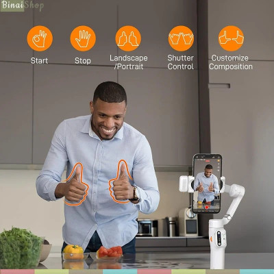 Hohem Isteady V3 - Gimbal Chống Rung Kiêm Gậy Selfie Cho Smartphone, Tích Hợp AI, Điều Khiển Từ Xa, Tải Trọng 300g - Hàng chính hãng