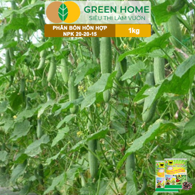 Phân Bón NPK 20-20-15, Greenhome, Đầu Trâu, 1Kg, Chuyên Hoa, Cây Cảnh Giúp Ra Hoa, Hoa Đẹp, Lâu Tàn
