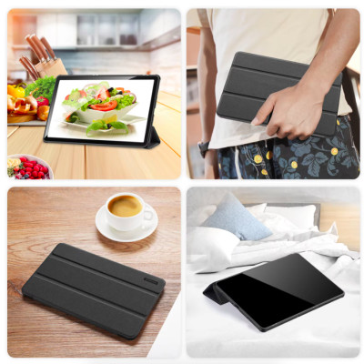 Bao da Dux Ducis Domo dành cho Samsung Galaxy Tab S10 Ultra , Tab S10 Fe Plus , Tab S10 Fe , Tab S10 Plus có khay đựng bút - Hàng chính hãng