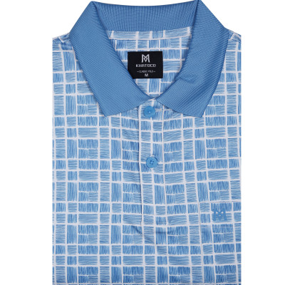 Áo Thun Nam caro Khatoco A2MN458R2-VNIN468-2604-N