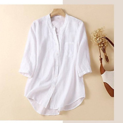 Sơ mi tay dài chất liệu linen thấm mồ hôi, đễ mặc nhiều màu sắc lựa chọn