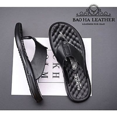Dép nam xỏ ngón da trơn BHD3005 Dép tông, thoải mái, êm chân, dễ chịu