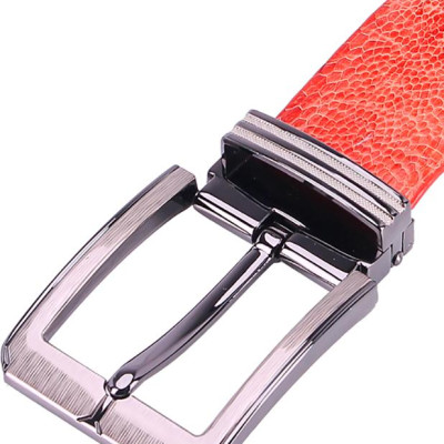 Thắt Lưng Nam Da Đà Điểu Bản Lớn Đầu Kim Huy Hoàng  HT4423 - Vàng