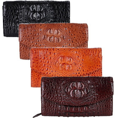 HJ6228-29-30-31 - Túi xách nữ da cá sấu Huy Hoàng đeo chéo màu đen, nâu đỏ, vàng bò, nâu đất