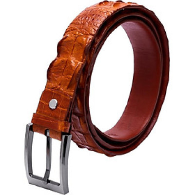 Thắt Lưng Nam Da Cá Sấu Nguyên Con Đầu Kim Bát Gài Huy Hoàng HT4221 - Vàng