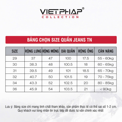 Quần Jeans Nam VIỆT PHÁP Chất liệu Jeans Cotton Cao Cấp co giãn, độ bền màu cao 1102