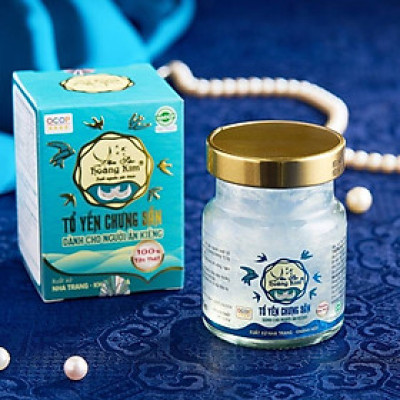 Tổ Yến Chưng Sẵn Ăn Kiêng Yến Sào Hoàng Kim (Không Đường) - Vị Ngọt Từ Cỏ Ngọt Tự Nhiên - OCOP 4 Sao (Hộp 1 Hũ x 70ml)