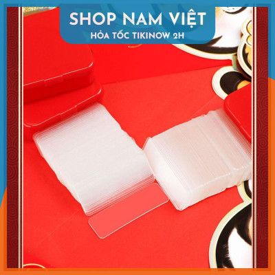 Hộp 60 Miếng Keo Nano 2 Mặt Trong Suốt Chống Nước, Không Để Vết Keo