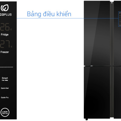 Tủ Lạnh AQUA Inverter 456 Lít AQR-IGW525EM GB - HÀNG CHÍNH HÃNG