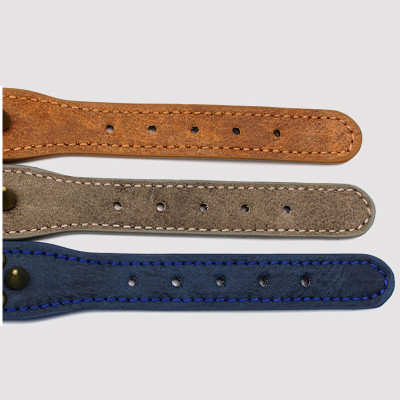 Vòng cổ da đinh gai bản lớn cho chó Saly Q PCS05