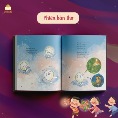 Sách - Boxset trung thu Chuyện mùa trăng - Ai chờ trăng tới? (Bìa cứng 1 cuốn truyện kèm 1 cuốn thơ) - Lionbooks