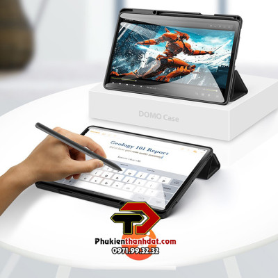 Bao da chống sốc cho SamSung Galaxy Tab S7+ Plus, Tab S7 FE có ngăn đựng bút - Hàng chính hãng