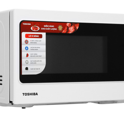 Lò vi sóng Toshiba ER-SM20(W1)VN - Dung tích 20L - Công suất 800W - Xuất xứ Thái Lan - Chức năng hẹn giờ lên đến 35 phút Cài đặt rã đông theo trọng lượng Có bảng điều khiển bằng Tiếng Việt . Hàng chính hãng, bảo hành 12 tháng, chất lượng Nhật Bản