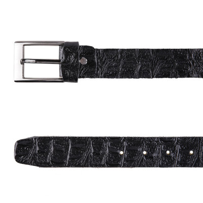 HJ4122-23-24 - Dây nịt nam Huy Hoàng vân cá sấu 1 lớp 4P màu da, đen, nâu