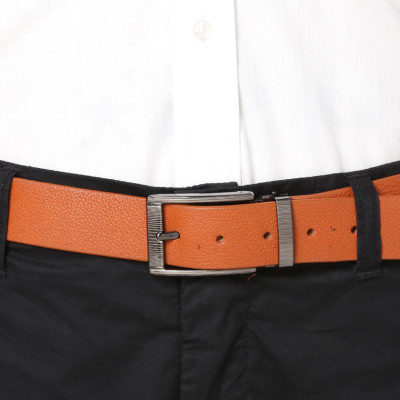 HJ4119-20-21 - Dây nịt nam Huy Hoàng lót nhung 3,5P màu da, đen, nâu