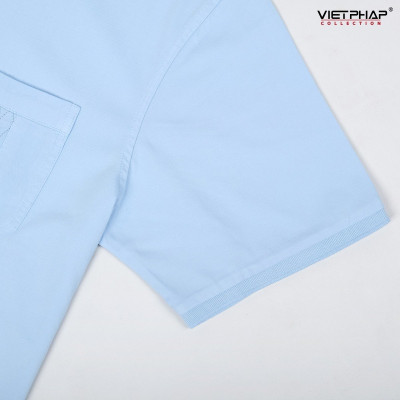 Áo Polo Nam VIỆT PHÁP Form Luxury -  Thun Cây Dù Trơn, lịch lãm, sang trọng 22810