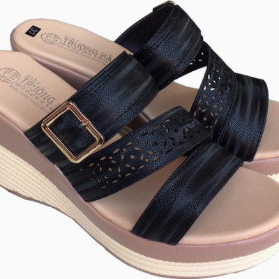 Dép quai ngang nữ đế cao 10cm thời trang cao cấp Trường Hải QN224