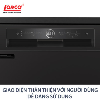 Máy Rửa Bát 13 Bộ LORCA TA 918DWB Hàng Chính Hãng Nhập Khẩu Cao Cấp Hiệu Suất Cao Chống Ồn Tiết Kiệm Điện