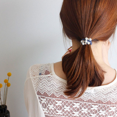 Đồ buộc tóc xinh xắn, 5 chun buộc tóc đính hạt nhiều màu cực đẹp SC24