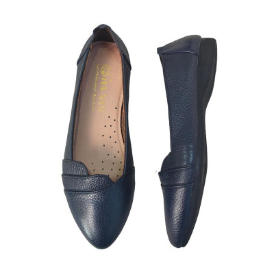 Giày Nữ Búp Bê Đế Bệt Da Bò Thật TiTi ĐÔ Cao Cấp 4cm GBB2062d