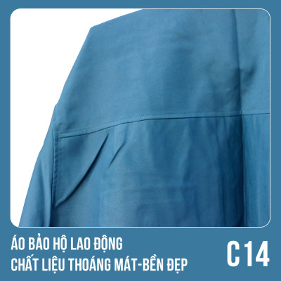 Áo bảo hộ lao động, chất liệu thoáng mát, bền đẹp - Mã C14